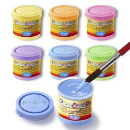 Tempera Liquida Playcolor Liquid Pastel 40 mL Caja De 6 Unidades Colores Surtidos