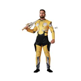 Disfraz de Carnaval Robot Coche Superhéroe Dorado para Hombre Adulto Talla XL - Mono Completo de Poliéster