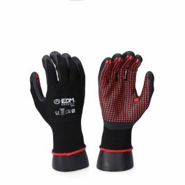 Guantes de Trabajo EDM Negro Licra Nitrilo Metal Industriales