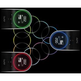 APC UPS Back-UPS Pro BGM2200B-GR 2200VA 1320W 4xSchuko 2xIEC C13 Torre con RGB Beleuchtung