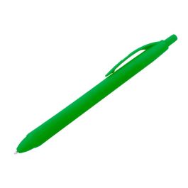 Boligrafo Liderpapel Gummy Touch Retractil 1,0 mm Tinta Verde 12 unidades