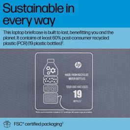 HP Maletín para Portátil de 14 Pulgadas, Compañero Diario para Portátil y Accesorios, Hecho con Materiales Reciclados