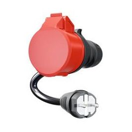 go-e Adapter Gemini flex 11 kW CEE rot Drehstrom 16A > Haushaltssteckdose schwarz 30cm CH-04-30