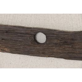 DKD Home Decor Cuadro Moderno de Madera Reciclada, Blanco y Negro, 52.5x52.5 cm (2 Unidades)