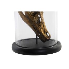 DKD Home Decor Figura Dorado Negro Resina Cristal Metal MDF 17 x 26 x 17 cm