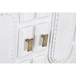 DKD Home Decor Buffet Blanco Dorado 152 x 84 x 43 cm Mango Metal 4 Puertas Hecho a Mano