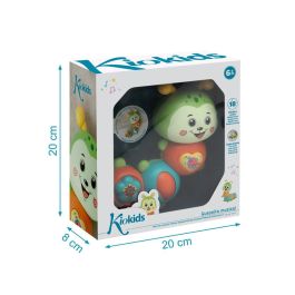 KioKids Gusano Musical Juguete para Bebés con Luces, Sonidos y Giro 360º – Estimula Habilidades Motoras +6 Meses