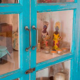 Rei mod. 580 Tiradores de Mueble Tipo Asa, Zamak Níquel Bisú, Blister 4 Unidades, Entrepuntos 96mm