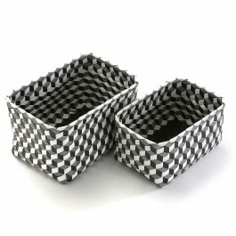 Set 2 Cestas 3D Rectang Grises Versa 23X20CM Precio: 8.49999953. SKU: S3409066