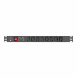 Regleta 19" 8 Tomas Schuko con On/Off Switch Lanberg PDU-08I-0200-C20-BK (2 m) Regleta 19" 8 Tomas Schuko con On/Off Switch Lanberg PDU-08I-0200-C20-BK (2 m)