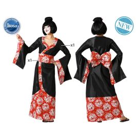 Disfraz de Geisha Kimono Negro para Mujer Adulto Tallas M-L - Halloween, Carnaval, Fiesta Temática