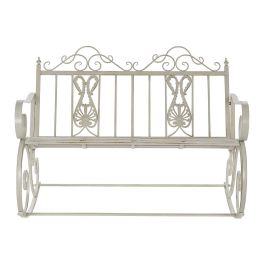 Mecedora DKD Home Decor Metal Aluminio Blanco (118 x 90 x 92 cm) Mecedora DKD Home Decor Metal Aluminio Blanco (118 x 90 x 92 cm)