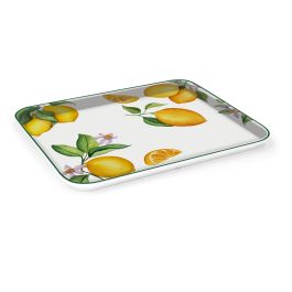 La Mediterranea Bandeja Melamina 27 x 21 cm Diseño 3 Frutas (18 Unidades)