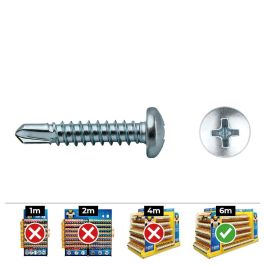 Celo Tornillo punta broca alomada (rosca chapa) Philips Ø4,8x22mm zincado, Din 7504n, Caja 250 unid. Precio: 9.5000004. SKU: S7909132