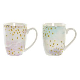 Mug Glam DKD Home Decor Rosa Verde Menta 8.5 x 9.5 x 12 cm (12 Unidades) Precio: 29.49999965. SKU: B1FDSV868T