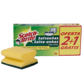 Scotch Brite Estropajo Salvauñas Fibra Verde Paquete 2+1 Gratis Precio: 1.88999943. SKU: B12DASSVQR