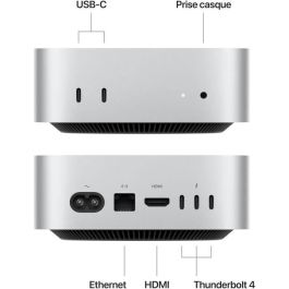 Apple - Mac mini (2024) Chip Apple M4 - 16 GB de RAM - Almacenamiento SSD de 256 GB - CPU de 10 núcleos GPU de 10 núcleos - Plata Apple - Mac mini (2024) Chip Apple M4 - 16 GB de RAM - Almacenamiento SSD de 256 GB - CPU de 10 núcleos GPU de 10 núcleos - Plata