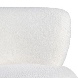 Sillón Blanco-Negro Tejido-Madera Salón 73 X 75 X 74,50 cm