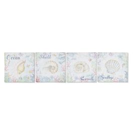 DKD Home Decor Cuadro Mediterráneo de Lienzo con Conchas, Multicolor y Diseños Variados - Set 8 Cuadros Decorativos 40x40x2 cm Precio: 18.12096. SKU: B168QGAJXR