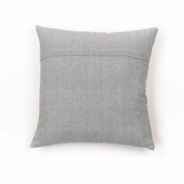 Today TOD1700240999416 Cojín HOY CHARME Textura Slub y Chambray con Pompones Capucune 40x40 cm