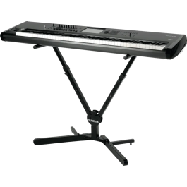 QUIKLOK Soporte Teclado Qly40 Formato "Y" / Perfil Simple Ajustable Plegable Acero Negro