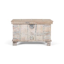 Giner y Colomer Baúl de Madera Maciza Blanco Decapado con Tapa Superior y Cerradura Decorativa Precio: 532.3879. SKU: B1FFTV4S59