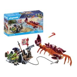 Playmobil 71532 Batalla del Cangrejo Gigante Pirates Set de Juego - Incluye Pirata con Cañón, Cangrejo con Pinza Moviéndose, Aventura para Niños +4 años