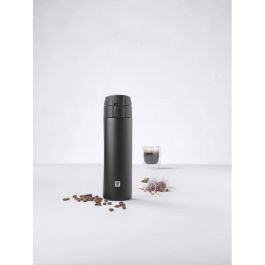 Zwilling 39500-508-0 Termo Botella 0.45L Negra de Acero Inoxidable - Mantiene Calor 7h, Frío 12h