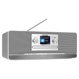 TechniSat DigitRadio 372 CD IR - Radio Internet con CD, DAB+, FM, Bluetooth 5.0, WiFi, Pantalla TFT 2.4", Altavoces Estéreo, Plata