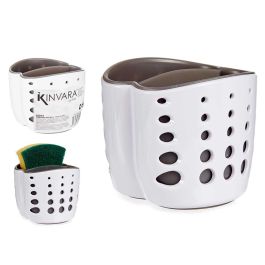 Portaestropajos Plastico Doble Blan Gris Kinvara 9X8CM (24 Unidades) Precio: 37.8900005. SKU: B13K7QSY29