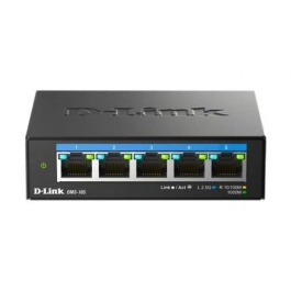 D-Link Switch DMS-105 Multigigabit 5 Puertos 2.5G RJ-45 10/100/1000 sin gestión Plug & Play Precio: 72.99687274. SKU: B1DGG67V6B