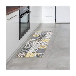 Cintacor - Stor Planet Alfombra vinílica Croma patch Gris-Ámbar 50x140 cm, antideslizante, superficie lavable