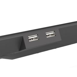 GENESIS Oxid 450 Base Refrigeradora para Portátil 15.6" con 5 Ventiladores, Iluminación RGB, USB Hub y Panel de Aluminio, Negro