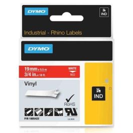 Dymo ID1-19 Cinta de Etiquetas Industrial Adhesiva para Rhino, Vinilo, Blanco sobre Rojo, 19mm x 5.5m Precio: 20.50000029. SKU: B12EMLV2N5