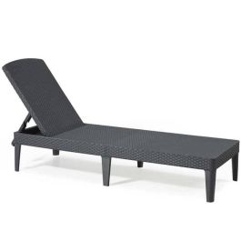 ALLIBERT by KETER Tumbona Jaipur, Resina Sintética Tejida (Imitación Ratán), 4 Posiciones, Desmontable, Grafito, 187x58x29 cm Precio: 94.50000054. SKU: S7103627