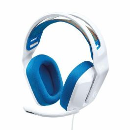 Logitech G G335 Auriculares Gaming Cableados para PC y Consola, Blanco, Jack 3.5mm, Micrófono Cardioide, Discord Certified