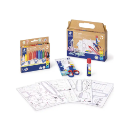 Staedtler Set de Dibujo Noris Jumbo Mixto con Crayones, Pegamento y Tijeras para Figuras de Papel, 18 Piezas Precio: 7.79000057. SKU: B165NC2GM8