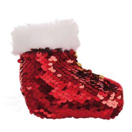 Calcetin x´mas lentejuela 10 cm Precio: 2.50000036. SKU: S2426895