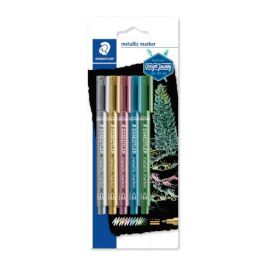 Blíster con 5 Marcadores Metálicos En Colores Oro, Plata, Rojo, Azul y Verde Staedtler 8323-S BK5 Precio: 13.59000005. SKU: B1K9FGY7RN