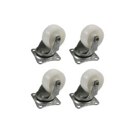 Edm Set de 4 ruedas giratorias 32mm blancas, acero inoxidable/goma, max 12kg Precio: 2.59000016. SKU: S7900492