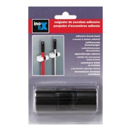 Colgador escobas carenado negro mate 2056-3 inofix