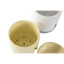 DKD Home Decor Macetero Terracota Mostaza Dolomita 12 x 15 x 12 cm (12 Unidades)