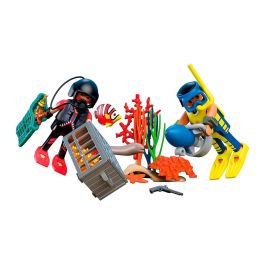 PLAYMOBIL Policía Buzo Con Tesoro City Action Set 72078 - Figuras y Scooter Subacuático para Niños +4 Años, Idioma Español