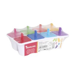 Privilege Molde para Polos de Hielo, 8 Unidades, 18.6 cm Largo x 10.6 cm Ancho x 7.1 cm Alto