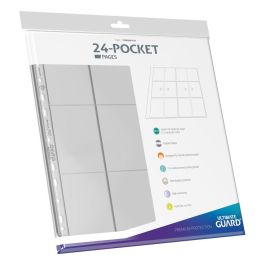 Ultimate Guard Páginas Archivador Transparente para Cartas Coleccionables - 10 Páginas de 24 Bolsillos, 240 Cartas Carga Lateral, Sin PVC/Ácidos