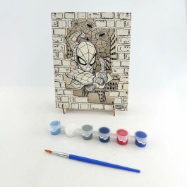Cerdá Figuras Coloreables Madera Spiderman 21 x 21 x 2 cm para Niños +3 Años