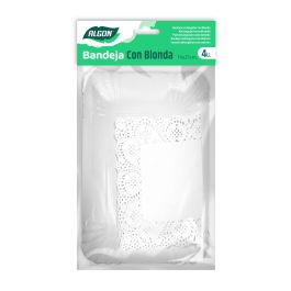 Set de 4 bandejas rectangulares Blonda 14x21 cm Algon (48 Cajas) Set de 4 bandejas rectangulares Blonda 14x21 cm Algon (48 Cajas)