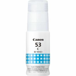 Canon Botella de Tinta GI-53C Cian Colorante 60ml Compatible PIXMA G650 G550 ChromaLife100