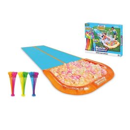 Pista hinchable buncho con globos de agua (color neón) 4,8 metros