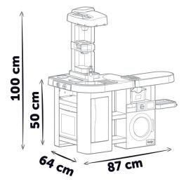 Smoby Cocina y Área de Limpieza Infantil con 36 Accesorios, Sonidos y Dimensiones 100x87x64 cm (Edad 3-8 Años) Smoby Cocina y Área de Limpieza Infantil con 36 Accesorios, Sonidos y Dimensiones 100x87x64 cm (Edad 3-8 Años)